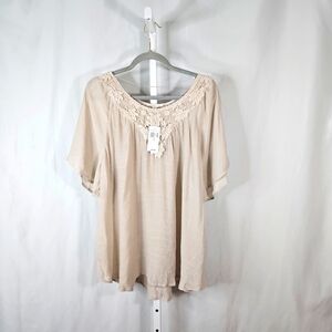 Spense Women's Sz 1X Blouse Latte NWT